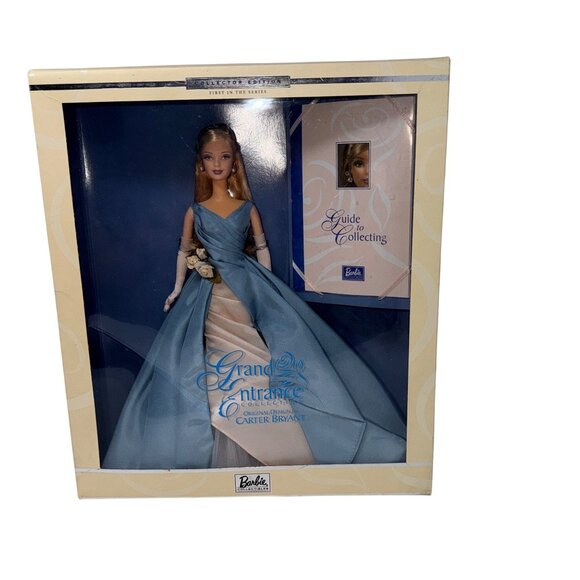 Vintage 2000 Grand Entrance Barbie Doll Carter Bryant 28533 Blue Gown Blonde - Picture 8 of 8